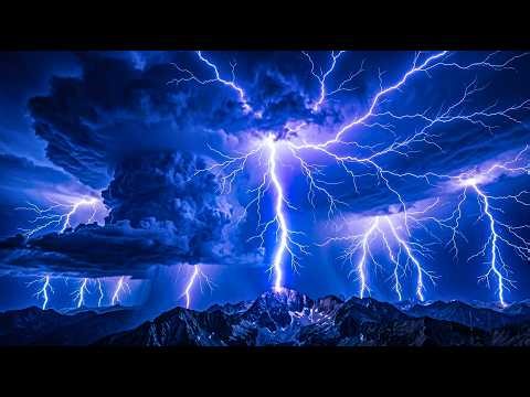 Heavy Thunderstorm Night with Torrential Rain & Thunder,Lightning,Strong Wind｜Best Night Storm Video