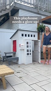 Can you even believe this playhouse glow-up?! 😍 I might just want to move in myself! 🏡When the kids got their new summer hangout, I knew I had to make it something special. A little paint, a wood floor, and the cutest accessories transformed this space into a mini dream house. ✨Check out the full step-by-step transformation and all the details in the link! | DIY Playbook