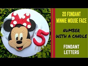 How to make 2D Minnie Mouse Face Fondant Cake Topper