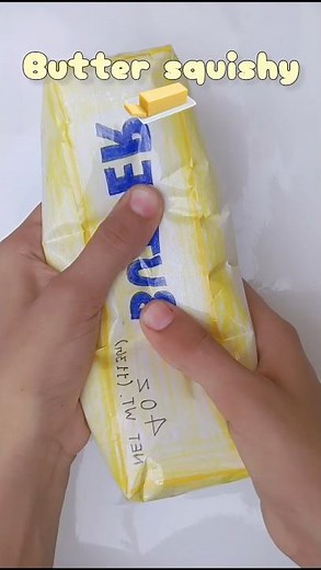 how to make butter squishy with paper🧈 #diy