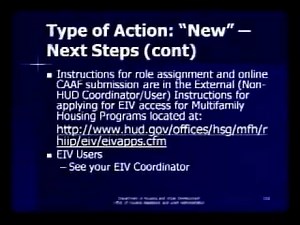 2009 Multifamily EIV System Instructional Course Part 1