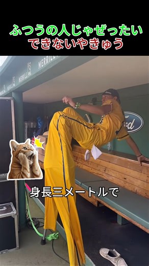 「普通の人には絶対できない野球」死ぬほど高いスティルトを履いて、彼は本気で野球をする。常識を超えた挑戦が、ここにある。