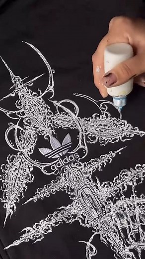 17K views · 7.2K reactions | Cyber Sigilism Jumper 彩彩彩 by @969stvdio . This artist painted a custom cyber sigilism design on an Adidas jumper! What do you think of the cyber sigilism style? Would you wear this? . . . #cybersigilism #adidas #adidasoriginals #adidassecond #wearableart #gothaesthetic #gothfashion #gothstyle #paintingart #paintingoftheday #painting #fabricart | Custom WearHouse | Facebook