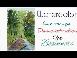 Watercolor Landscape Demonstration for Beginners