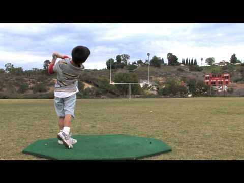 Golf Drills Free Golf Lesson Kids Hit Golf Balls Through Field Goal