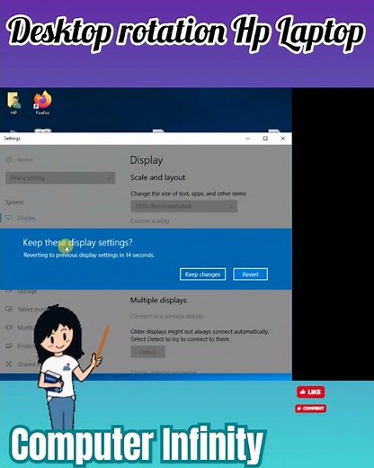 How to Rotate screen in Hp laptop ☺️💻👌#Desktoptip #hplaptop