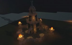 minecraft建筑课堂 让我们来建一个中世纪庭院式的喷泉