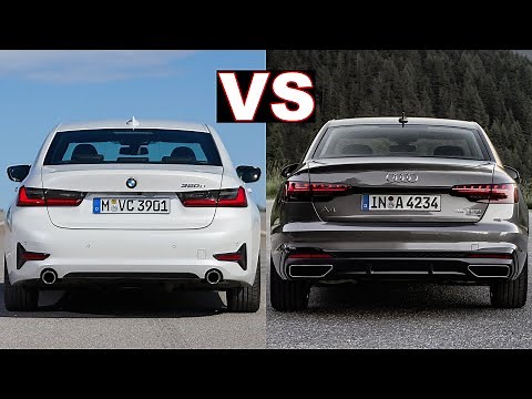 Audi A4 vs BMW 3 series (2020 - 2020) Luxury compact sedan cars! Is a4 interior or 330i? (review)