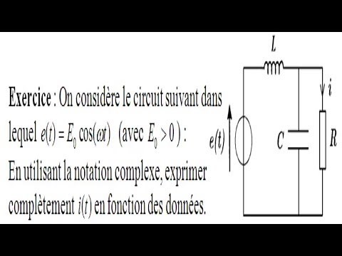 Exercice corrigé de circuit et courant (L puis RC parallele) en rsf