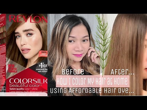 How I Dye My Hair at Home with Revlon 51 Light Brown |Affordable Hair Dye| Outdoor/Indoor Videos