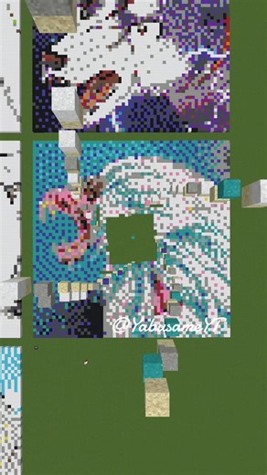 Drawing the legendary warrior SHOGUN from Silver Fang (Ginga). #sandart #satisfying #SilverFang #minecraft