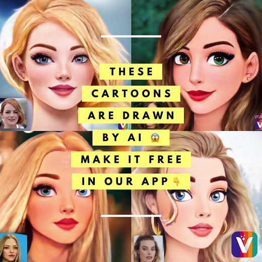 8.6K views · 82 reactions | Turn your photos into Disney Princess inspired Cartoon with AI! ✨ Made by www.voilaartist.com #voilaaiartist ————— #disney #disneyart #disneyarts #disneydrawing #disneyprincess #disneyprincesses #toonmechallenge #toonme #cartoonized #cartoonart #emmastone #emmastoneedit #annehathaway #amandaseyfried #margotrobbie #margotrobbieedit #artificialintelligence #machinelearning #deeplearning #neuralnetworks | Voilà Ai Artist | Facebook