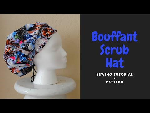 Bouffant Scrub Cap For Nurses Sewing Tutorial