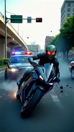 Alien Tried to Escape on a Bike… Police Took Him Down in Seconds