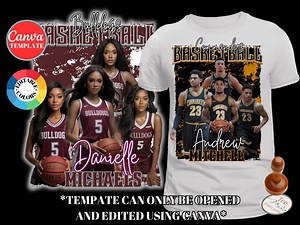 Basketball Tshirt Design, Bball Canva Template, Editable Gameday Tshirt, Change Colors, Personalized Senior Night Shirt , Sublimation, DTF - Etsy