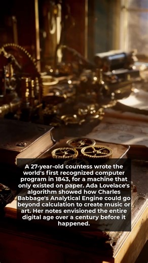77K views · 4.3K reactions | Ada Lovelace saw the artistic soul of the machine Babbage built. | The History Archives | Facebook