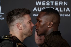 Dricus Du Plessis and Israel Adesanya face off after intense exchanges at UFC 305 press conference