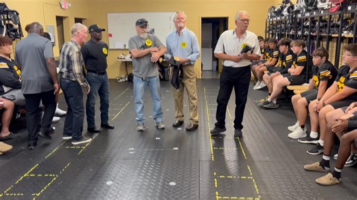 This video shows the meeting Murray High 1974 football team players Craig Suiter, Steve Porter, Dale McCuiston and Doug Shelton had with the current Tiger players the day they played Marshall County for homecoming at Ty Holland Stadium. The ‘74 team won the program’s second state title and the players talked to this year’s players about what they believed were the keys to winning that championship. | Murray Ledger & Times