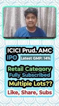 ICICI Prudential AMC IPO Fully subscribed in retail category 🚨 #shorts