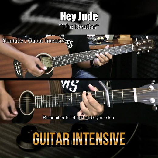 7.1K views · 216 reactions | Hey Jude - The Beatles - Easy Chords Guitar- Guitar Tutorial | Martin Guitar Also visit our YouTube channel for the latest updates : https://www.youtube.com/@guitarintensive #heyjude #thebeatles #guitarintensive #acousticguitar #acousticcover #acoustic #easychords #guitar #guitarist #guitarcover #guitarlesson #guitarlessons #guitartutorial #guitartutorials #guitarcovers #martinguitar | Guitar Intensive | Facebook