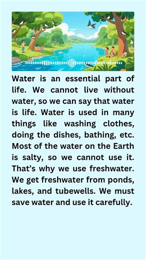 4.9K views · 198 reactions | Water _ English Reading & Listening practice ✨ #learnenglish #englishlearning #water | Queen English Kids | Facebook