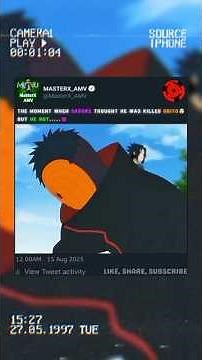 Tobi Rocked 😈 Sasuke Shocked 🤯