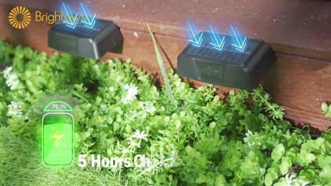 Brightown Solar Fence Lights - 8 Pack Outdoor Deck Light with Warm White, Cool White, 7 RGB Solid Color, IP65 Waterproof Solar Lights Outdoor for Outside Railing Patio Yard Step Holiday Decor