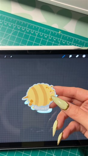 Design a chonky bee sticker with me !