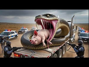 “Brave Mother Pig vs Albino Python – A Farm Survival Battle”