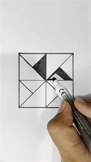 Squre pattern drawing || easy drawing || step by step || #shorts #viral #art #drawing #satisfying