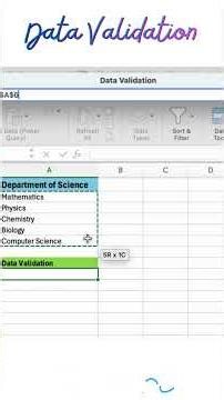 How to Use Data Validation in Excel | Prevent Errors and Organize Data #excel #exceltips #tutorial