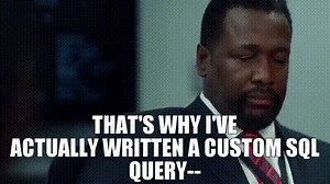 That's why I've actually written a custom SQL query--