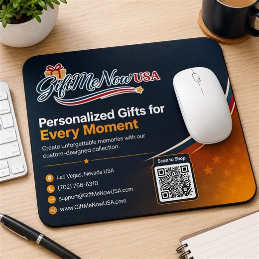 Custom Business Logo Mouse Pad, Personalized Neoprene Office Mousepad, Branded Desk Mat, Company QR Code Mouse Pad, Client Gift - Etsy