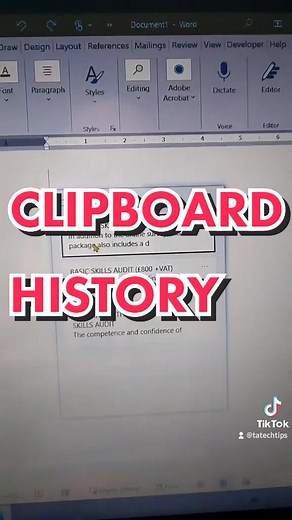Clipboard History: #techtips #tips #hack #howto #learnontiktok #fp #edutok #lifehack