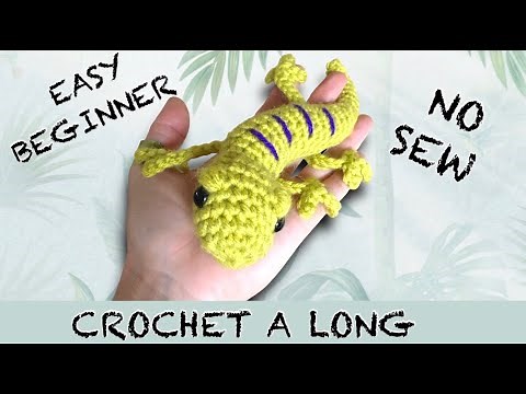 CROCHET LIZARD EASY NO SEW BEGINNER CROCHET A LONG AMIGURUMI