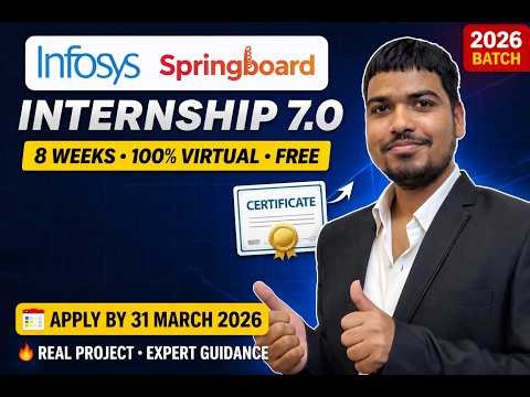 FREE Internship 2026 😱 Infosys Springboard 7.0 | Complete Guide + Apply Now