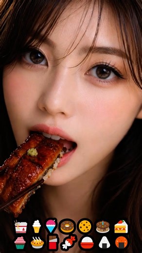 Tasty Whisper - Beautiful woman's Grilled eel ASMR EMOHI FOOD #relaxing sounds #stress relief asmr