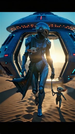 ALIEN landing #ai #walking #alien #spaceship