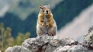 Exploring the Burrow: Columbian Ground Squirrel in Action