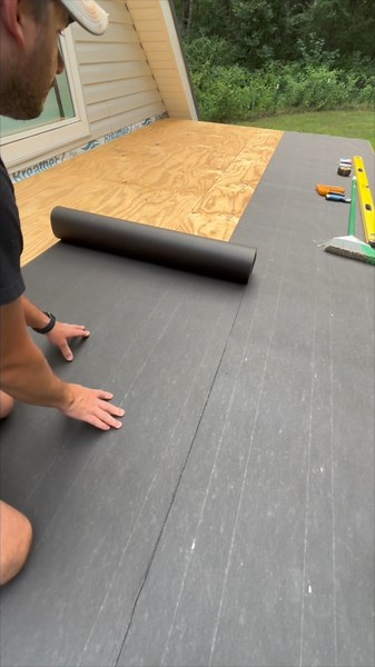 How I Installed Warrior Roofing Felt Roof Underlayment On New Porch Awning
