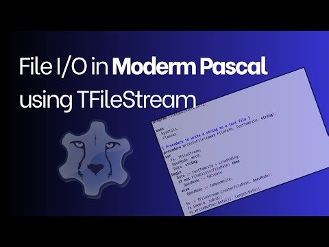 Doing File I/O with TFileStream in Modern Pascal