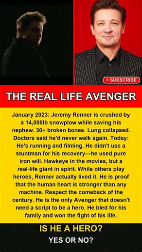 How Jeremy Renner Proved He is a Titan in Real Life #shorts