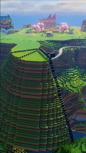 🔥I 3D printed another huge mountain super easily thanks to Create! #shorts #minecraft