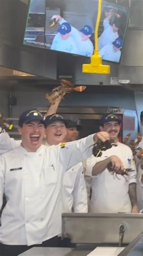 MC Justin Reed says: Students at @uscg_tracen_petaluma the Coast Guard Culinary training center in Petaluma, California, are diving into lobster training day. They are mastering the art of cooking lobster and learning the skills needed for fabrication. | US Coast Guard Culinary Program