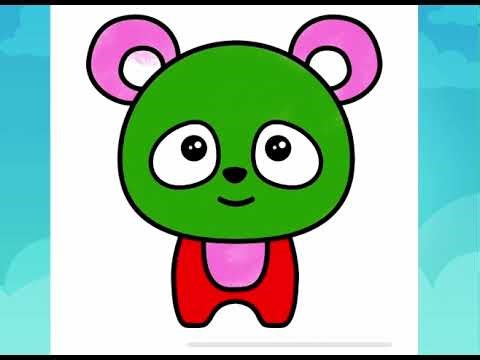 Coloring Cute Panda for Kids | Learn Colors with Fun Play & Draw Kids