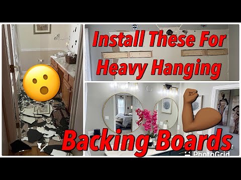 Backing (Backer) Boards Installation For Heavy Mirrors / Artwork | Replacing Builder Grade Mirror