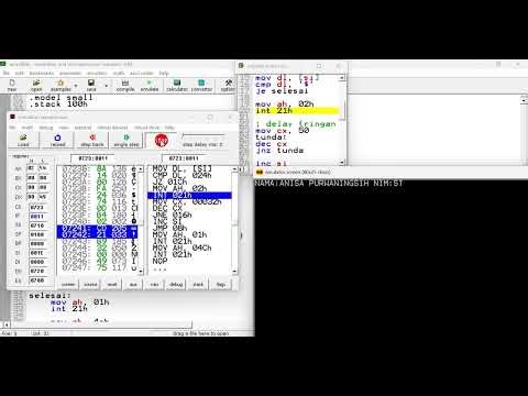 Tugas Membuat Program Aplikasi Dengan Menggunakan emu 8086 Untuk Mencetak NIM