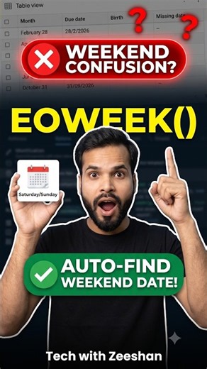 Auto-Calculate Weekends in AppSheet! 📅 EOWEEK() Formula Trick #appsheet #shorts #TechWithZeeshan