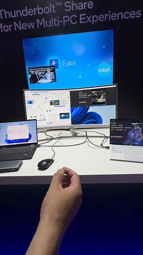 Intel's Thunderbolt Share allows you to control another computer, sync folders, and drag & drop data using just a single cable! @intel #intel #innovation #computex #tech #tech360tv #technology | tech360.tv | Facebook