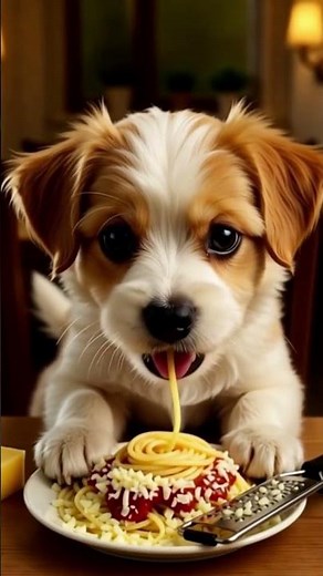 Puppy Pasta Ritual 🍝🐶 ASMR Cheese Grating Cutie #asmrshorts #cuteasmr